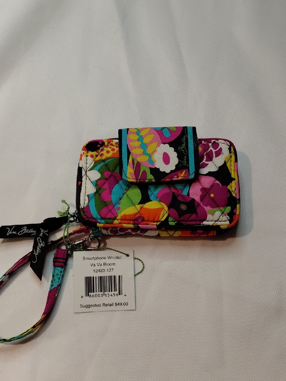 Vera Bradley Va Va Bloom Quilted Smartphone Wristlet/Card Holder